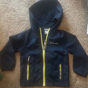 Columbia Kids Jacket - Navy and Neon Yellow